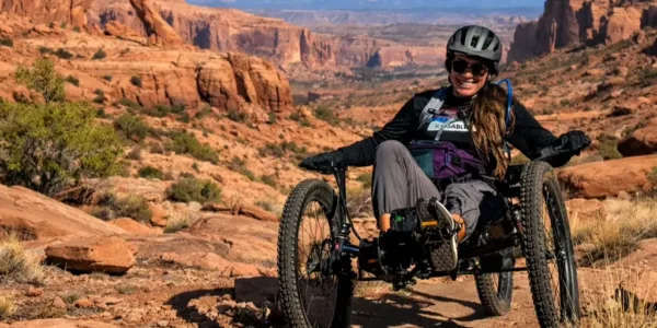 Adaptive mountain biker